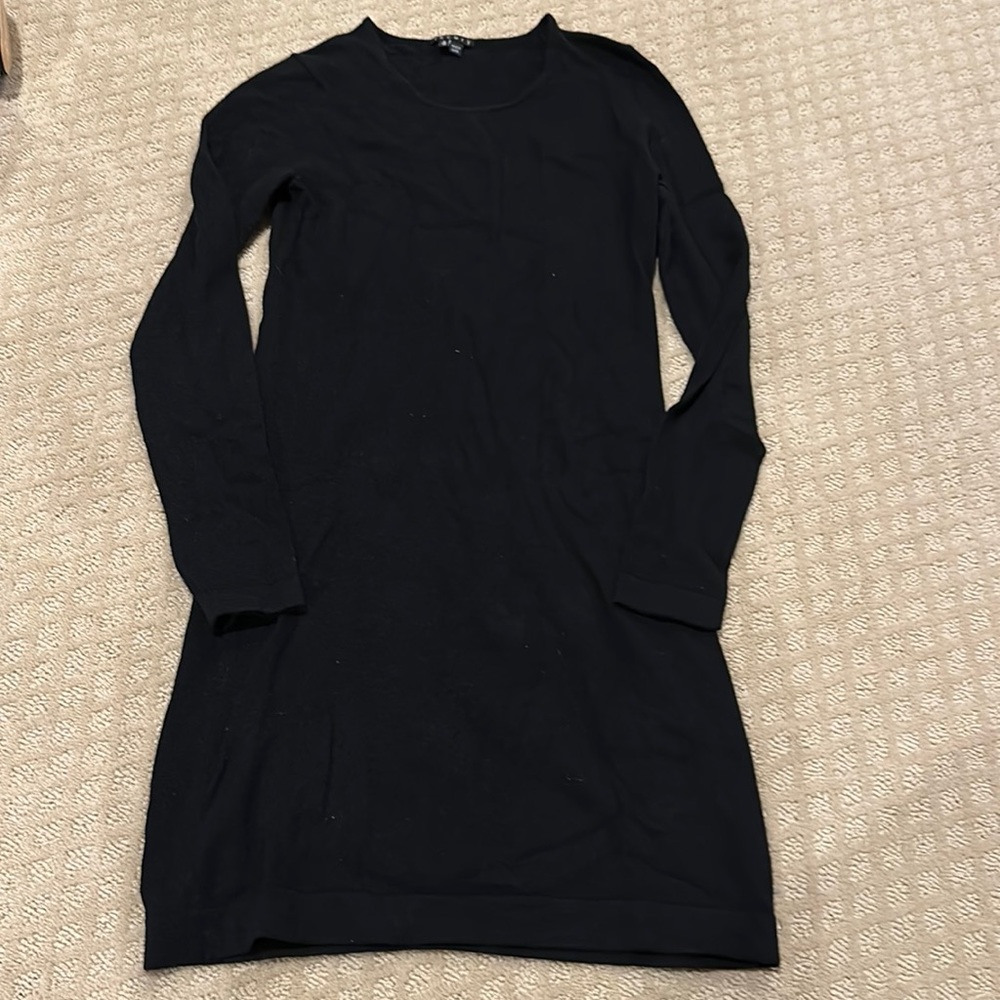Theory Black cashmere sweater dress